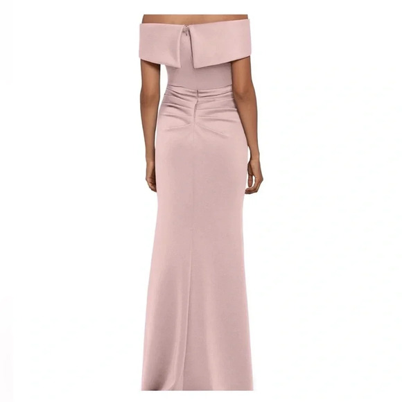 Xscape Off-Shoulder Pink Gown - Picture 2 of 9